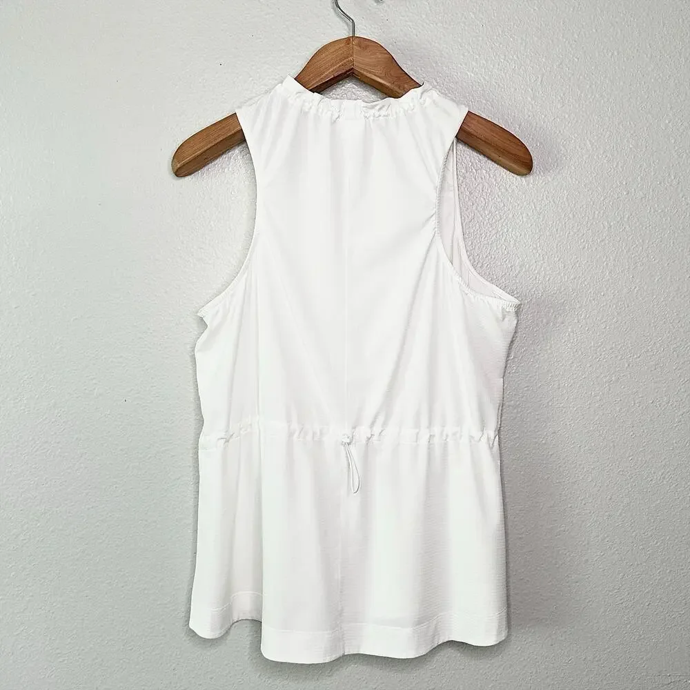 Athleta Boundless Tank bright white adjustable sleeveless women’s size large - Picture 7 of 14